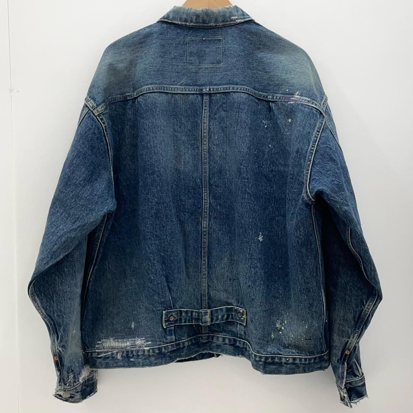 【中古】SAPEur | サプール REBOOT'DENIM JACKET ダメージ加工　デニムジャケット A0024-343 ブルー サイズ：L【尾張小牧店】