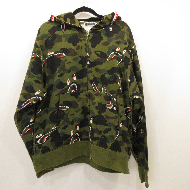 【中古】A BATHING APE | アベイシングエイプ Camo Shark Full Zip Hoodie パーカー 001ZPH301009X カモ サイズ：L【姫路東店】(4)
