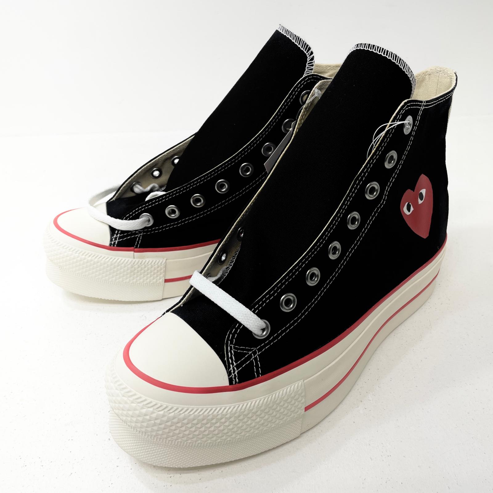 【中古】CONVERSE | コンバース ×PLAY COMME des GARCONS スニーカー AZ-K124-001 ブラック 28.0cm【尾張小牧店】【専】