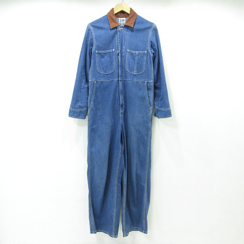 【中古】Lee | リー コーデュロイ襟オールインワン ロゴワッペンツナギ LB9151 ブルー サイズ：M【三重本店】
