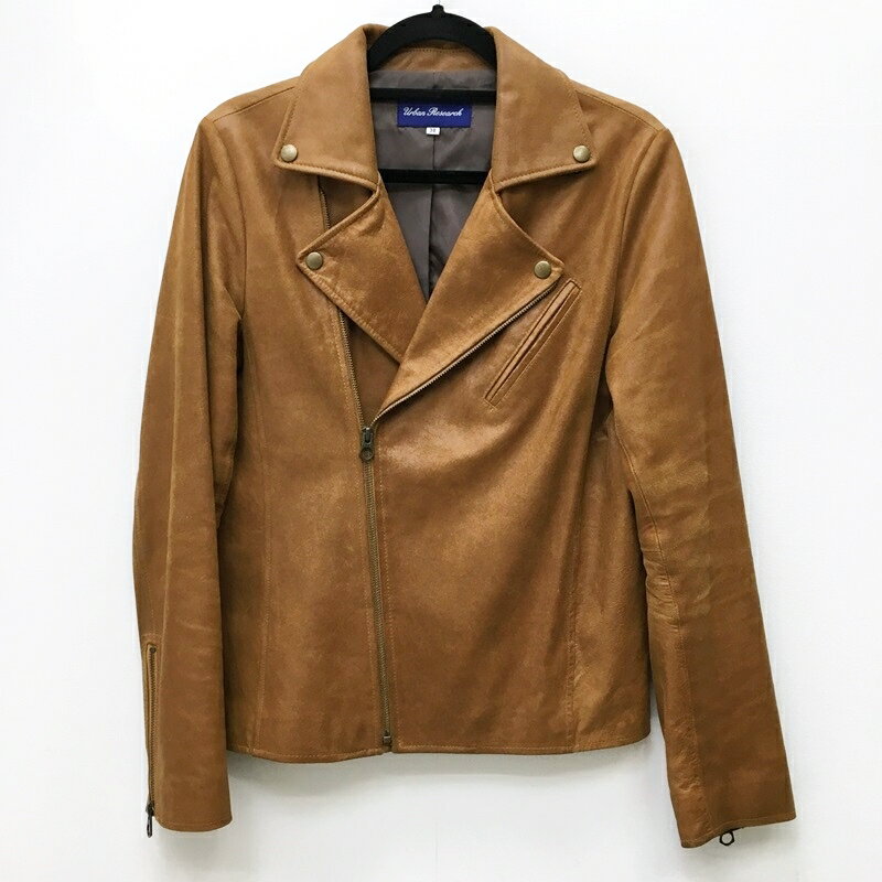 【中古】URBAN RESEARCH アーバンリサーチ ライダースジャケット サイズ：38 カラー：ブラウン ゴートスウェードダブルライダース / セレクト【f091】