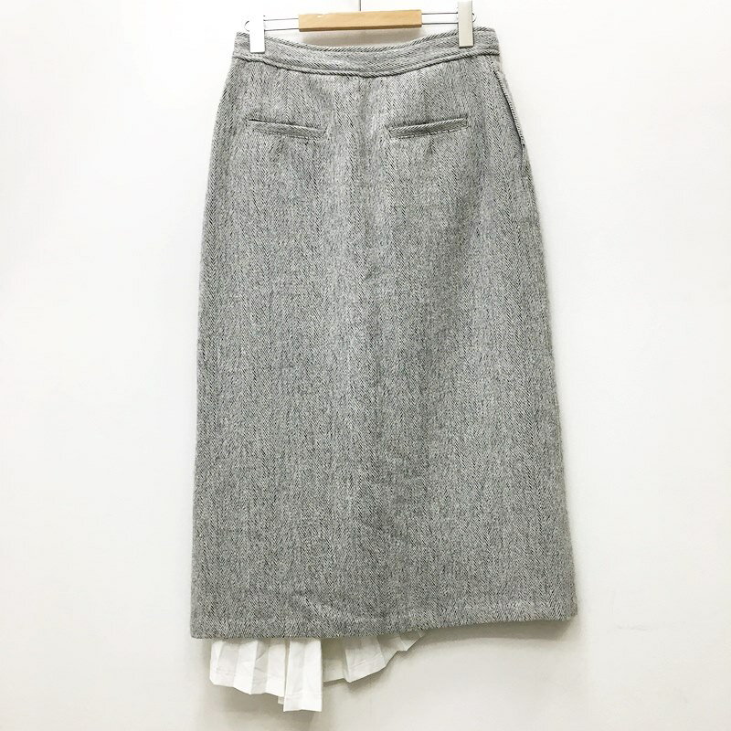 【値下げしました】【中古】LE CIEL BLEU ルシェルブルー ヘリンボーンプリーツスカート ELENDEEK サイズ：03 カラー：グレー 【f112】