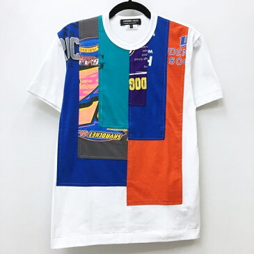 【中古】COMME des GARCONS コムデギャルソン Tシャツ半袖 サイズ：S カラー：マルチカラー 20SS DE-T502 model:PATCHWORK TEE【f108】