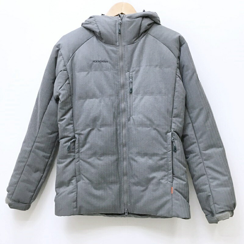 【中古】Mammut マムート Roseg IN Hooded Jacket AF Women 品番:1013-01341 ダウンジャケット サイズ：M カラー：グレー / カジュアル【f111】