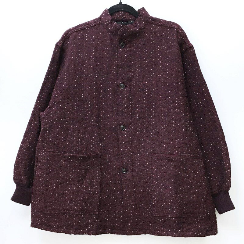 【中古】Needles ニードルズ 21AWモデル名:S.C. Army Shirt - Matelasse Jq HM141 ジャケット サイズ：S カラー：バーガンディー / セレクト【f091】