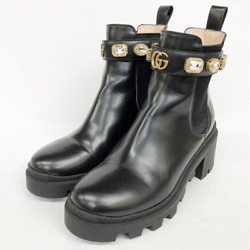 【中古】GUCCI グッチ 550036 ブーツ サイズ：37(約24cm) カラー：ブラック 【f135】のサムネイル