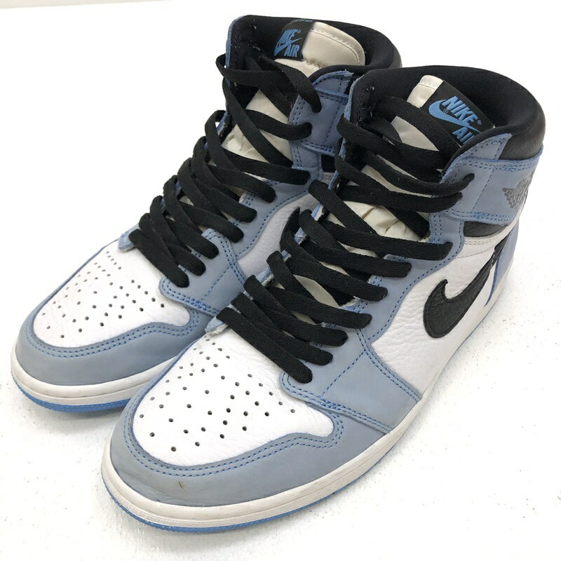 【中古】NIKE ナイキ 555088-134 AIR JORDAN 1 RETRO HIGH OG UNIVERSITY BLUE エア ジョーダン 1 レトロ ハイ オリジナル ユニバーシティブルー スニーカー サイズ：28cm カラー：ブルー 【f126】