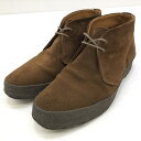 【中古】SANDERS サンダース チャッカブーツ サイズ：UK8.5(約27.5cm) カラー：ブラウン #6480 HI-TOP CHUKKA BOOTS【f127】