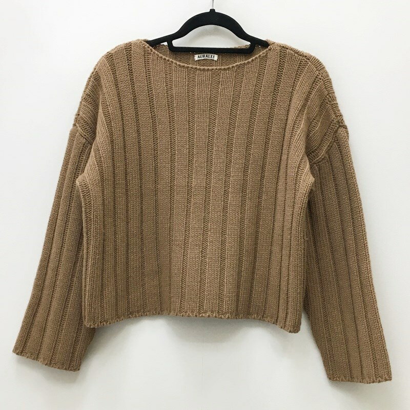 【中古】AURALEE　オーラリー ニット サイズ：0 カラー：ブラウン BABYCAMELHAIRCORDRIBKNIT 品番：A6AB01BC【f112】のサムネイル