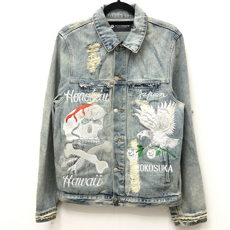 【中古】Reves Paris x ARCTIC PREMIUM　 デニムジャケット サイズ：M カラー：インディゴ REIGN” denim Jacket / ストリート【f095】