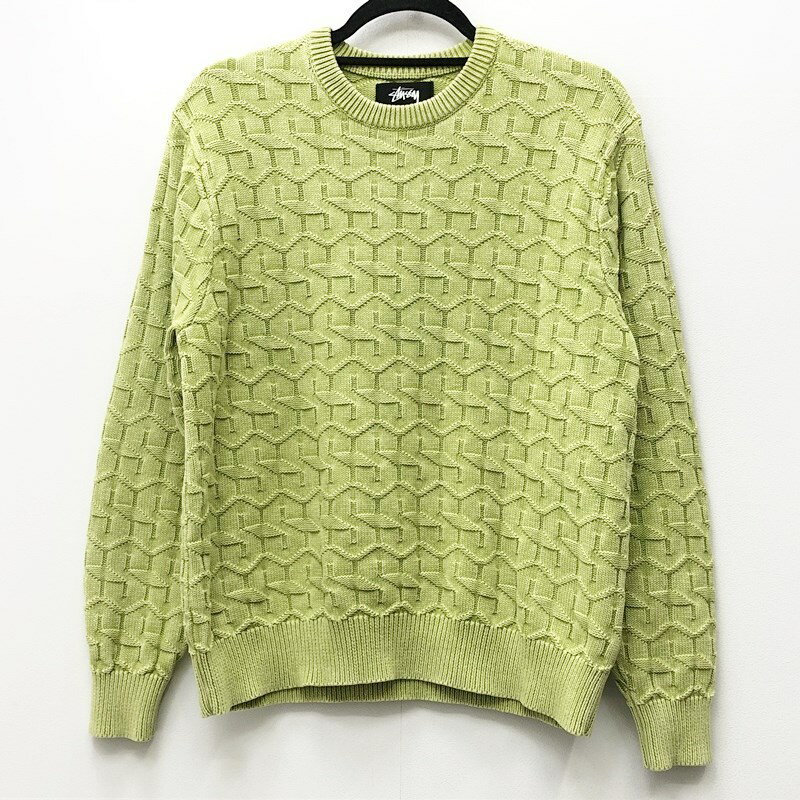 【中古】STUSSY ステューシー ニット サイズ：S カラー：ライトグリーン 22-23AW STRAND SWEATER / ストリート【f103】