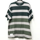 【中古】W)TAPS ダブルタップス Tシャツ半袖 サイズ：3 カラー：柄：ボーダー 221ATDT-CSM27 LANE SS COTTON / ストリート【f103】