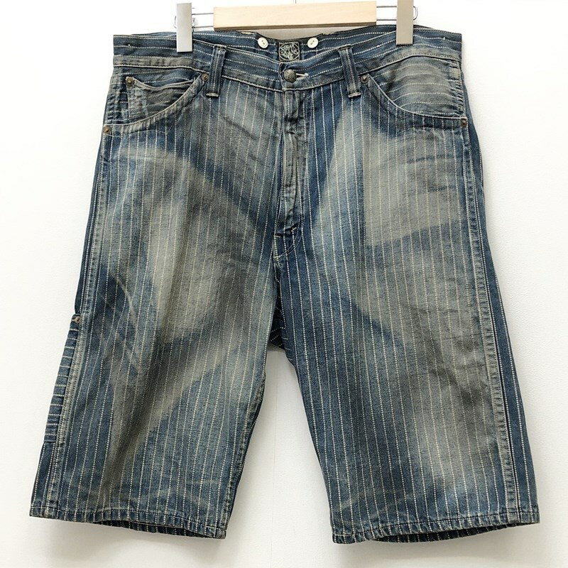 【中古】SUGAR CANE シュガーケーン ショートパンツ サイズ：34 カラー：インディゴ SC51054A/H 054:WABASH STRIPE SHORTS【f107】