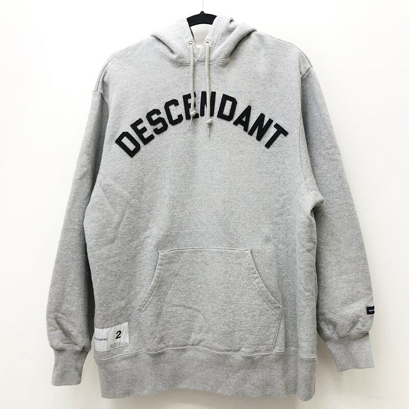 ★5/20(月)15:00迄【10%OFF】期間限定SALE★【中古】DESCENDANT ディセンダント プルオーバーパーカー サイズ：2 カラー：グレー 19AW BREACHING HOODED SWEATSHIRT / ストリート【f103】