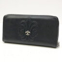 【中古】CHROME HEARTS クロムハーツ 購入証明書付き ラウンドファスナー長財布 サイズ:- カラー:ブラック インボイス 2246-304-0613...