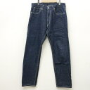 【中古】LEVI'S リーバイス デニムパンツ サイズ：34 カラー：インディゴ fm207-0018ブルーラインストーン fragment design X levi's fenom #207 disco【f107】