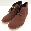 【中古】CLARKS クラークス ブーツ サイズ：UK10(約29cm) カラー：ボルドー／バーガンディー DESERT BOOT【f127】