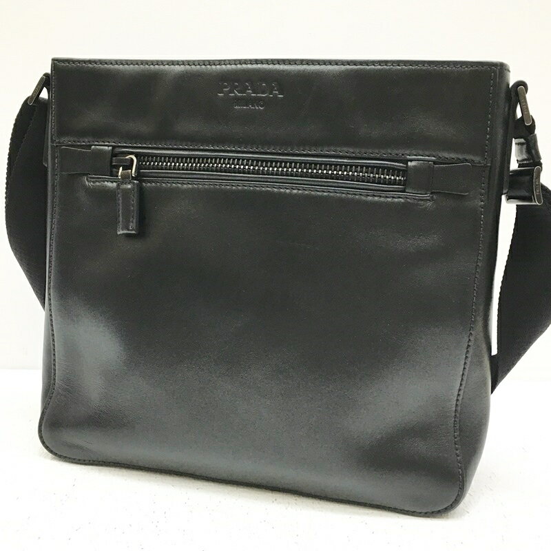 ★5/20(月)15:00迄【10%OFF】期間限定SALE★【中古】PRADA プラダ ショルダーバッグ サイズ：- カラー：ブラック レザー【f122】