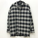 yÁzPalm Angels p[GWFX VcWPbg TCYF46 J[F}`J[ 2021A/W PMGA079F21FAB002Ki FLANNEL CURVED Logo Over Shirtyf108z