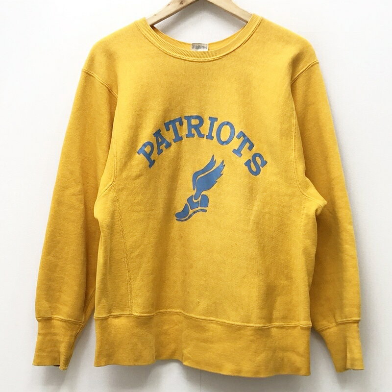 【中古】CHAMPION チャンピオン スウェットシャツ サイズ：M カラー：イエロー 70S REVERS WEAVE PATRIOTS / アメカジ【f101】