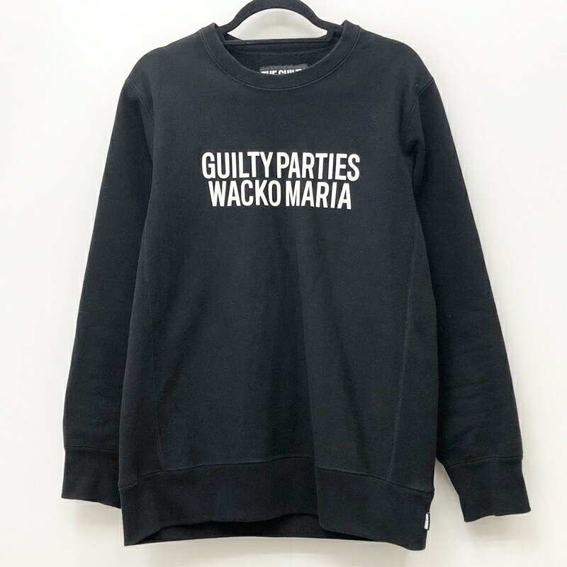 【中古】WACKOMARIA ワコマリア スウェットシャツ サイズ：M カラー：ブラック HEAVY WEIGT CREW NECK SWEAT SHIRT【f104】