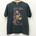 【中古】VINTAGE衣料 ヴィンテージイリョウ Tシャツ半袖 サイズ：L カラー：ブラック 90-00S ANVIL KURT COBAIN NIXON GUITAR / アメカジ【f101】