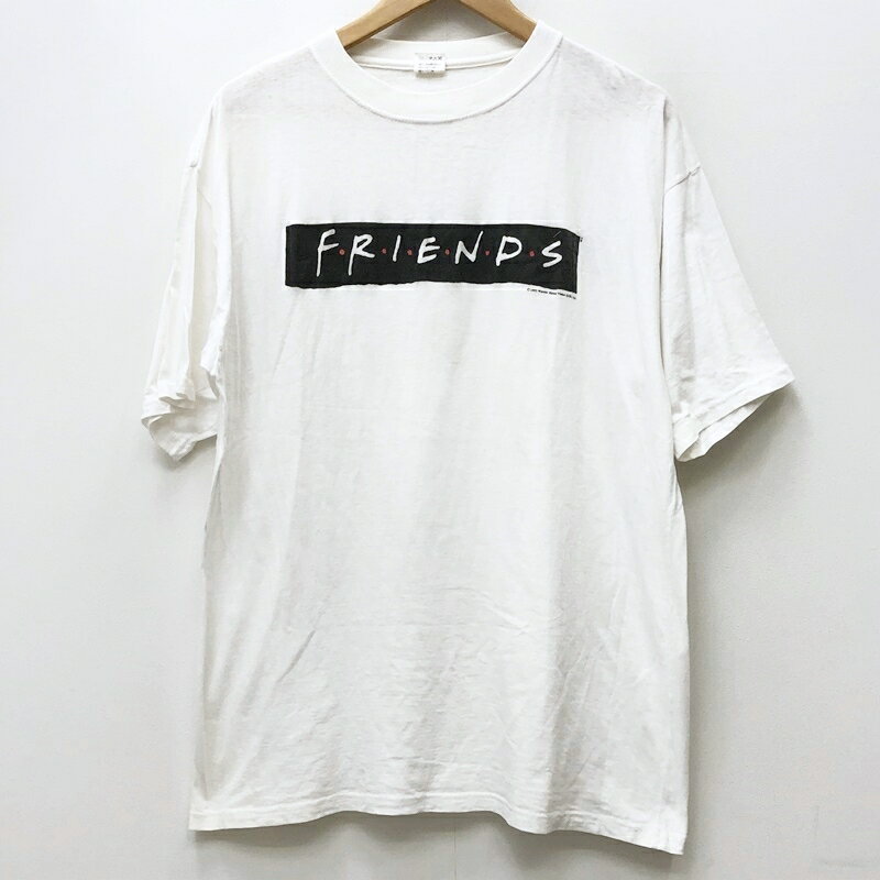 【中古】VINTAGE衣料 ヴィンテージイリョウ Tシャツ半袖 サイズ：XL カラー：ホワイト 1997年 FRIENDS / アメカジ【f101】