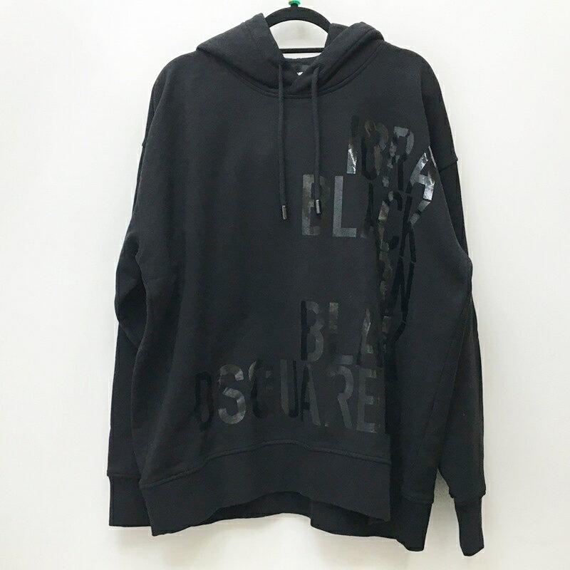 【中古】DSQUARED2 ディースクエアード プルオーバーパーカー サイズ：M カラー：ブラック 22AW S78GU0062 D2 x IBRA COOL HOODIE D2【f108】