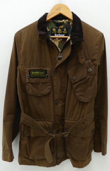 【中古】Barbour×WORK NOT WARK/バブアー×ワークノットワーク INTERNATIONAL SLオイルドジャケット サイズ：38 カラー：ブラウン / インポート