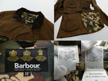【中古】Barbour×WORK NOT WARK/バブアー×ワークノットワーク INTERNATIONAL SLオイルドジャケット サイズ:38 カラー:ブラウン / インポート