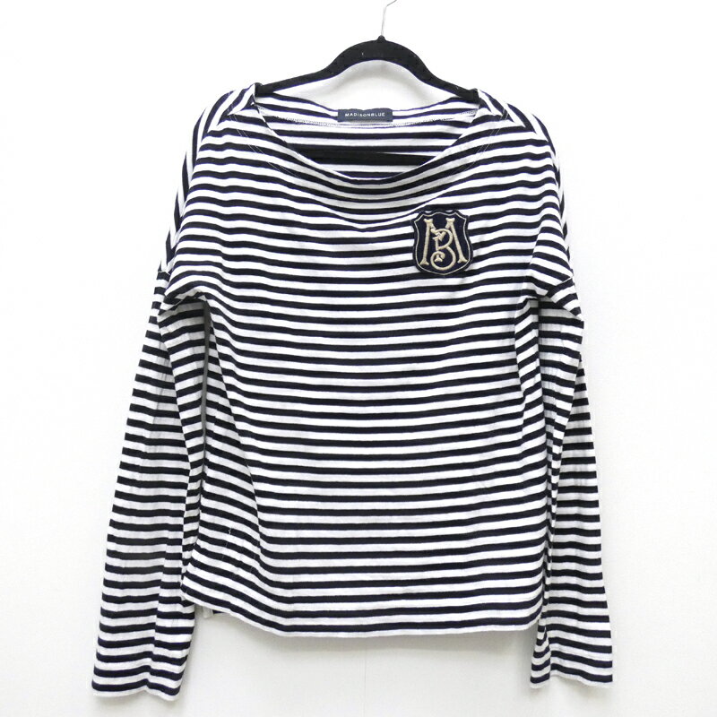 【中古】MADISONBLUE マディソンブルー 19SS 品番:MB191-7033 BORDER BIG PULLOVER カットソー サイズ：00 カラー：マルチカラー / インポート【f112】のサムネイル