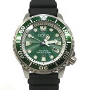 【中古】CITIZEN シチズン 時計 E168-S122538 PROMASTER エコ・ドライブ MARINEシリーズ アナログ ソーラー カラー：グリーン 【f131】