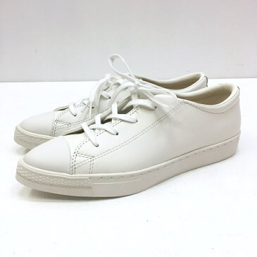 【中古】CONVERSE コンバース スニーカー サイズ：23.5cm カラー：ホワイト 31302830 model:ALLSTAR COUPE POINTUE LEATHER OX【f128】