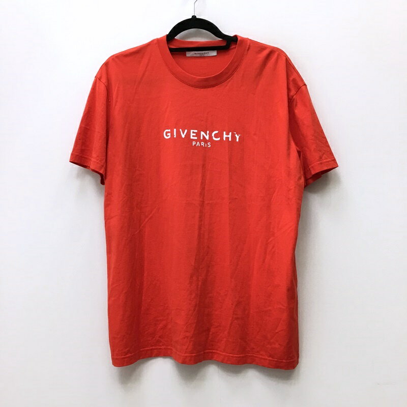 ★5/20(月)15:00迄【10%OFF】期間限定SALE★【値下げしました】【202312】 【中古】GIVENCHY ジバンシィジバンシー Tシャツ半袖 サイズ：M カラー：オレンジ BW70603Z0Y 国内正規品 model:ウ゛ィンテージロゴプリントTEE SS【f135】