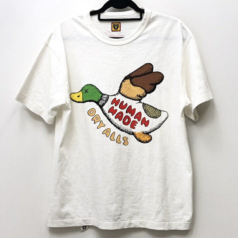 【中古】HUMAN MADE ヒューマンメイド Tシャツ半袖 サイズ：S カラー：ホワイト model:T-SHIRT KAWS 2 ref:21SS ストリート【f103】