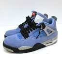 【中古】NIKE ナイキ CT8527-400 AIR JORDAN 4 RETRO UNIVERSITY BLUE エアジョーダン 4 レトロ スニーカー AJIV ユニバーシティ ブルー スニーカー サイズ：27.5cm カラー：ブルー 【f126】