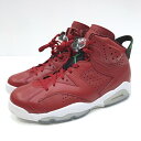 【中古】NIKE ナイキ 694091-625 AIR JORDAN 6 RETRO SPIZIKE HISTORY OF JORDAN エアジョーダン6 レトロ ヒストリー オブ ジョーダン スニーカー サイズ：27.5cm カラー：レッド 【f126】