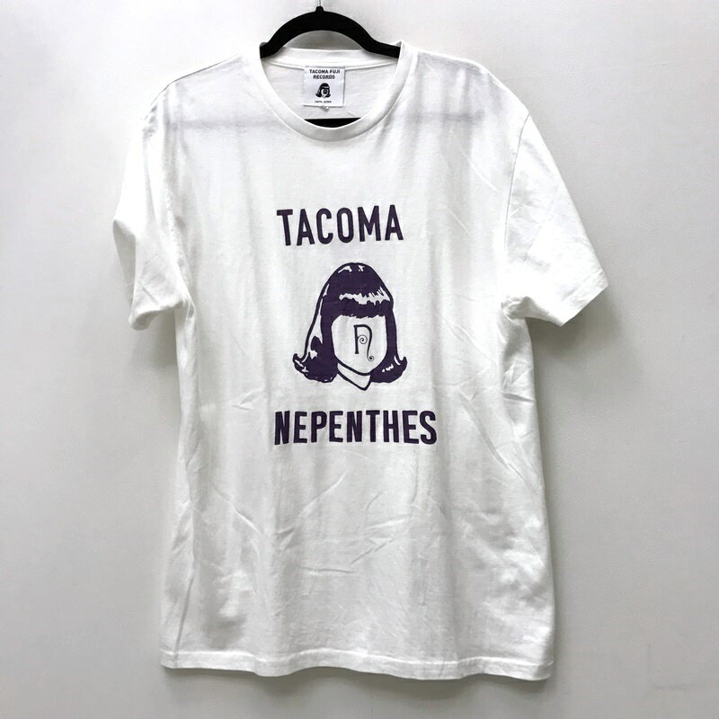 ★5/20(月)15:00迄【10%OFF】期間限定SALE★【中古】NEPENTHES ネペンテス Tシャツ半袖 サイズ：XL カラー：ホワイト nepenthes x tacoma fuji records　pop up store 限定 博多限定カラー【f104】