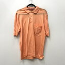 ★5/20(月)15:00迄【10%OFF】期間限定SALE★【中古】HERMES エルメス ポロシャツ半袖 サイズ：- カラー：オレンジ エンブレム刺繍【f108】