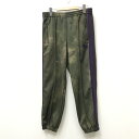 【中古】Needles ニードルズ トラックパンツ サイズ：S カラー：グリーン J0436NEPENTHES限定 ZIPPED TRACK PANTS UNEVEN DYE PRINTED【f107】