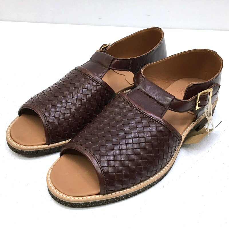 【中古】Dapper's ダッパーズ スニーカー サイズ：US8.5D(約26.5cm) カラー：ボルドー／バーガンディー Lot　1250 horse hide mesh sandals【f127】