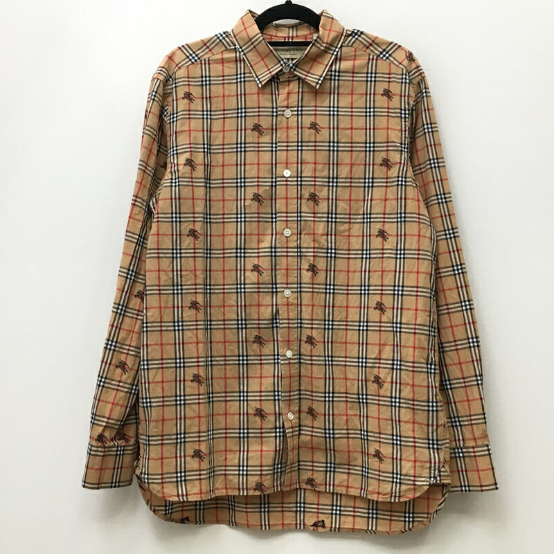 ★5/20(月)15:00迄【10%OFF】期間限定SALE★【中古】BURBERRY London England バーバリーロンドンイングランド シャツ長袖 サイズ：M カラー：柄：チェック 8008548 ノバチェックコットンシャツ / インポート【f102】