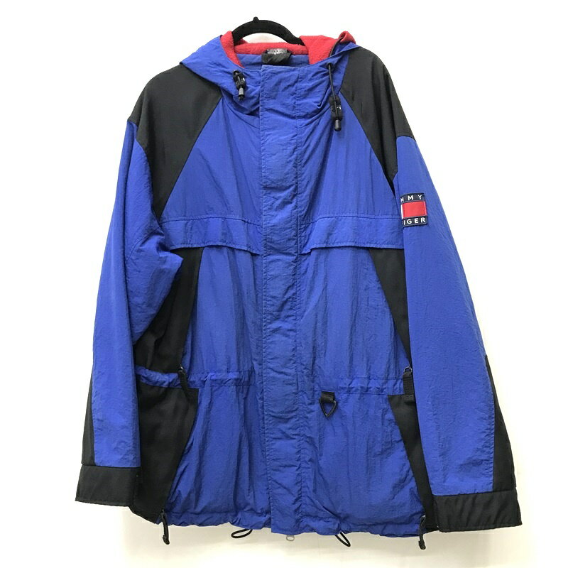 ★5/20(月)15:00迄【10%OFF】期間限定SALE★【中古】TOMMY HILFIGER トミーヒルフィガー マウンテンパーカー サイズ：L カラー：ブルー [model:内フリースマウンテンパーカー:ショルダーロゴ] / インポート【f094】