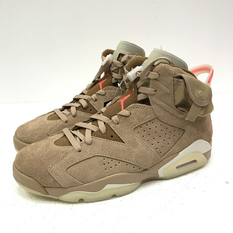 ★5/20(月)15:00迄【10%OFF】期間限定SALE★【中古】NIKE ナイキ Travis Scott トラヴィススコットDH0690-200 AIR JORDAN 6 RETRO SP BRITISH KHAKI エアジョーダン6 レトロ ブリティッシュカーキ スニーカー サイズ：24cm カラー：ベージュ 【f126】