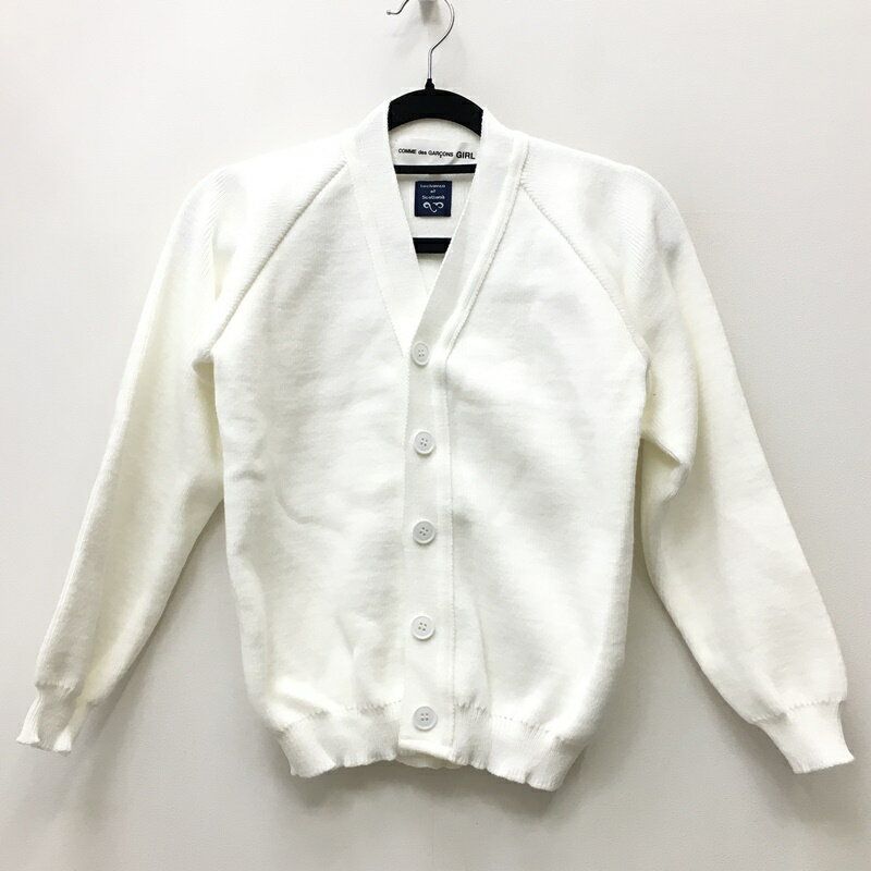 【中古】COMME des GARCONS コムデギャルソン カーディガン サイズ：S カラー：ホワイト 2021 NI-N502【f111】