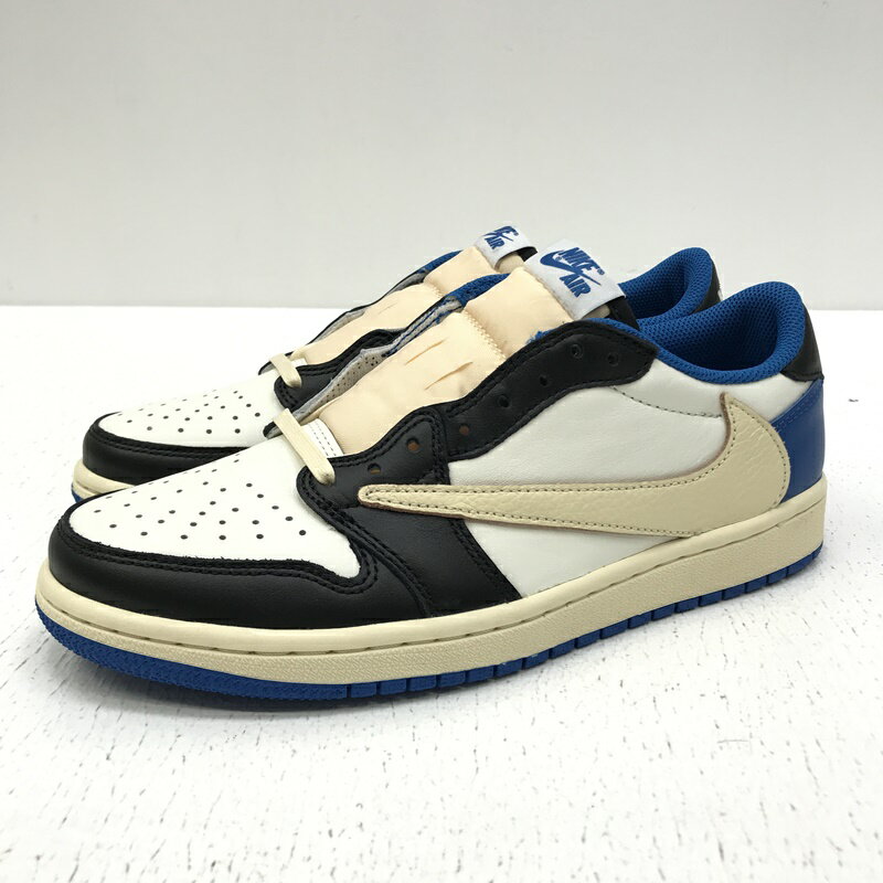 【中古】NIKE ナイキ Travis Scottトラヴィススコット FRAGMENT フラグメントDM7866-140 AIR JORDAN 1 LOW OG SP military blue エアジョーダン1 ロー OG SP ミリタリーブルー スニーカー サイズ：25.5cm カラー：ブルー 【f126】