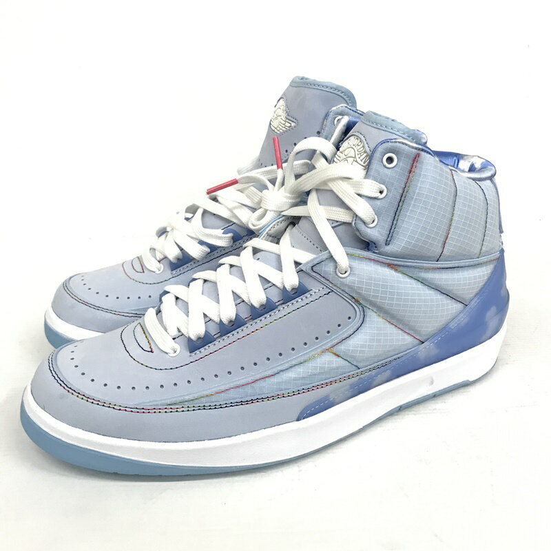 【中古】NIKE ナイキ J Balvin J. バルヴィン DQ7691-419 Air Jordan 2 Retro SP Celestine Blue/White/Multi Color エアジョーダン2 レトロ SP セレスティンブルー スニーカー サイズ：28cm カラー：ライトブルー 【f126】