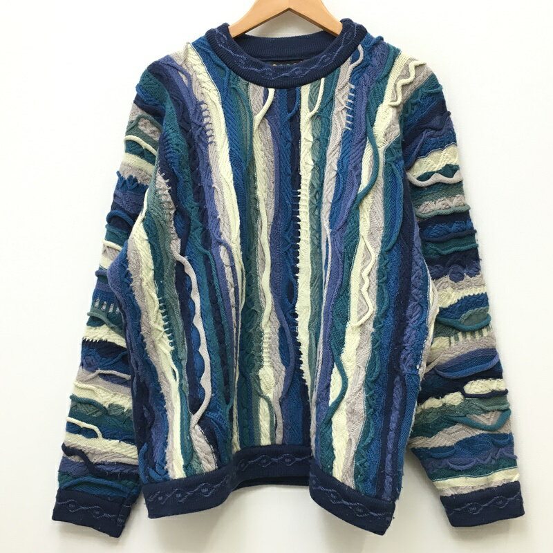 【中古】COOGI クージー ニット サイズ：M カラー：柄：総柄 90S 3D KNIT / アメカジ【f101】