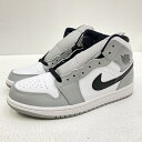 yÁzNIKE iCL 554724-092 Air Jordan 1 Mid Light Smoke GAW[_1 ~bh CgX[NO[ Xj[J[ TCYF29.5cm J[FO[ yf126z