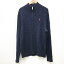 【中古】POLO RALPH LAUREN ポロラルフローレン ニット サイズ：XXL カラー：ネイビー ハーフジップ ケーブルニット / アメカジ【f101】